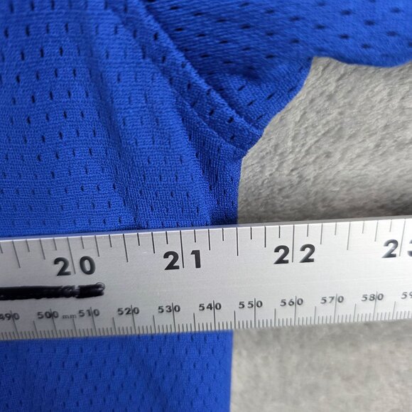 Mens Champion Blue Track Mesh Jacket Full Zip 100% Polyester Mock Neck Size S - Picture 7 of 9